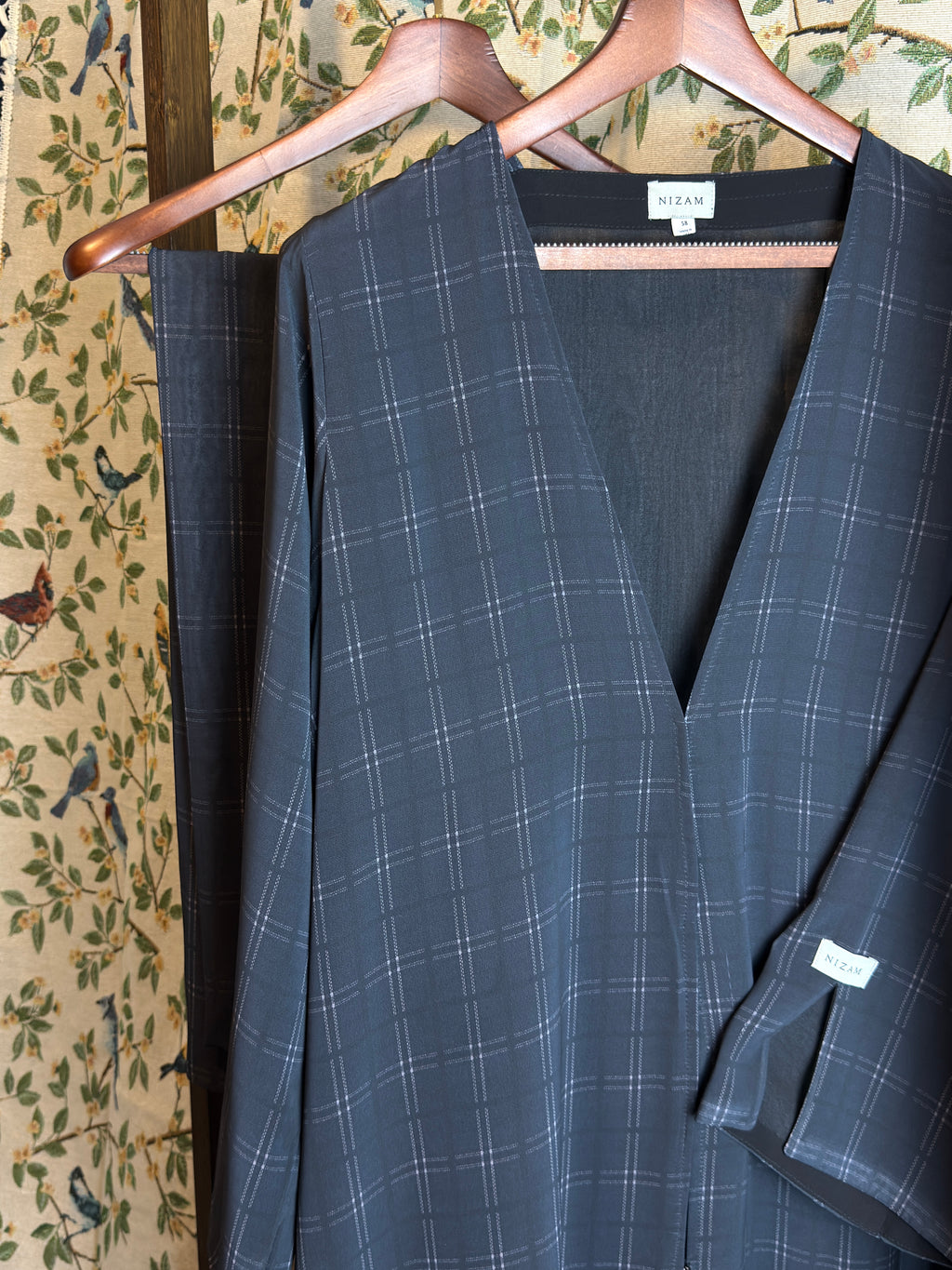 Plaid Navy Abaya